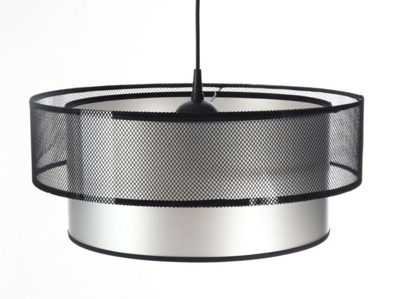 Lampa Bps Koncept wisząca DOUBLE NET 60 srebrna 1 szt