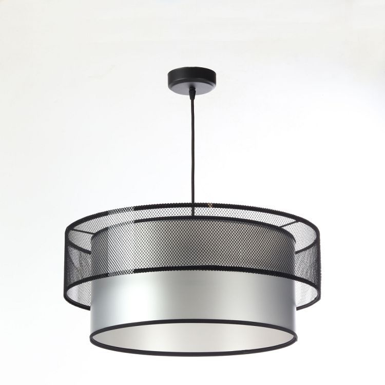 Lampa Bps Koncept wisząca DOUBLE NET 60 srebrna 1 szt