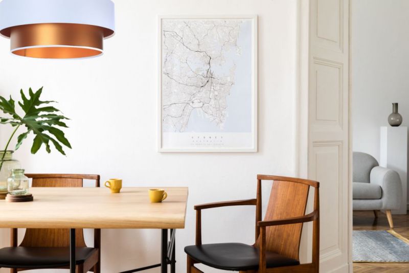 Lampa Bps Koncept wisząca DOUBLE WHITE 40 biała/miedziana 1 szt