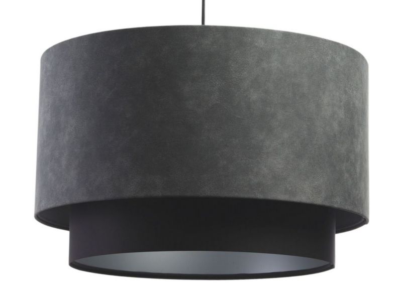 Lampa Bps Koncept wisząca DOUBLE ZAMSZ 40 szara/czarna blatem 1 szt