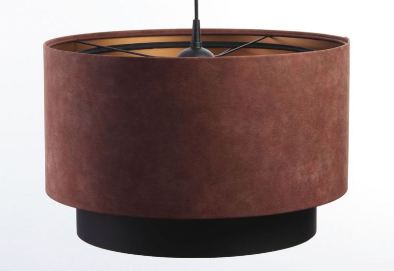 Lampa Bps Koncept wisząca DOUBLE ZAMSZ 50 bordowa/czarna 1 szt