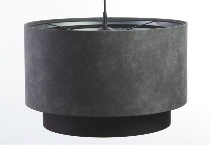 Lampa Bps Koncept wisząca DOUBLE ZAMSZ 50 szara/czarna i blatem 1 szt