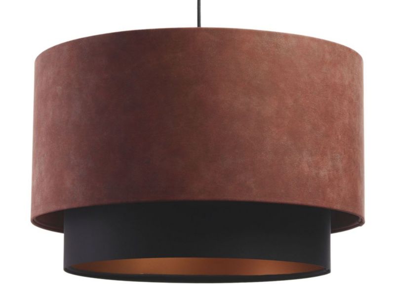 Lampa Bps Koncept wisząca DOUBLE ZAMSZ 60 bordowa/czarna 1 szt