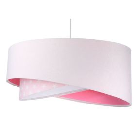 Lampa Bps Koncept wisząca DREAMER biała/różowa 1 szt