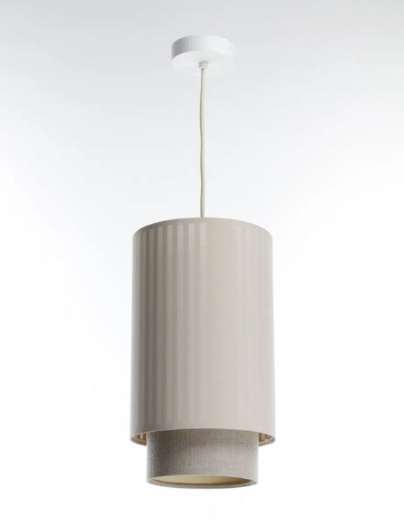 Lampa Bps Koncept wisząca DUO LAMI LINE 20 kremowa/beżowa 1 szt