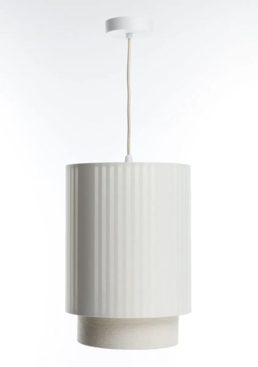 Lampa Bps Koncept wisząca DUO LAMI LINE 25 biała/kremowa 1 szt