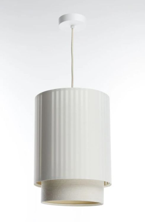Lampa Bps Koncept wisząca DUO LAMI LINE 25 biała/kremowa 1 szt