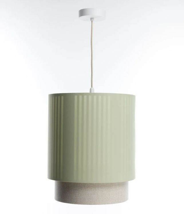 Lampa Bps Koncept wisząca DUO LAMI LINE 30 zielona/beżowa 1 szt