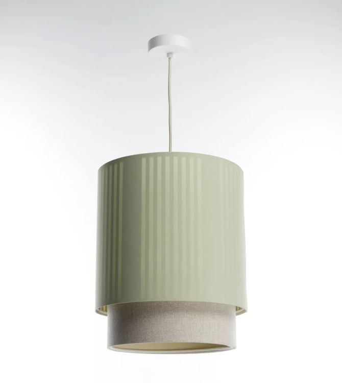 Lampa Bps Koncept wisząca DUO LAMI LINE 30 zielona/beżowa 1 szt