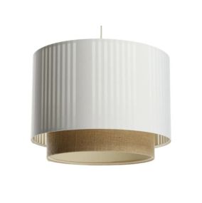 Lampa Bps Koncept wisząca DUO LAMI LINE 40 biała/jutowa 1 szt