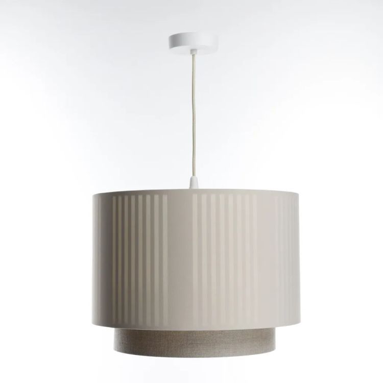 Lampa Bps Koncept wisząca DUO LAMI LINE 60 kremowa/beżowa 1 szt