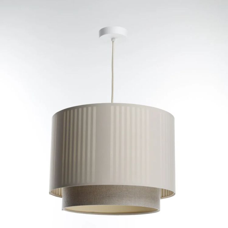 Lampa Bps Koncept wisząca DUO LAMI LINE 60 kremowa/beżowa 1 szt
