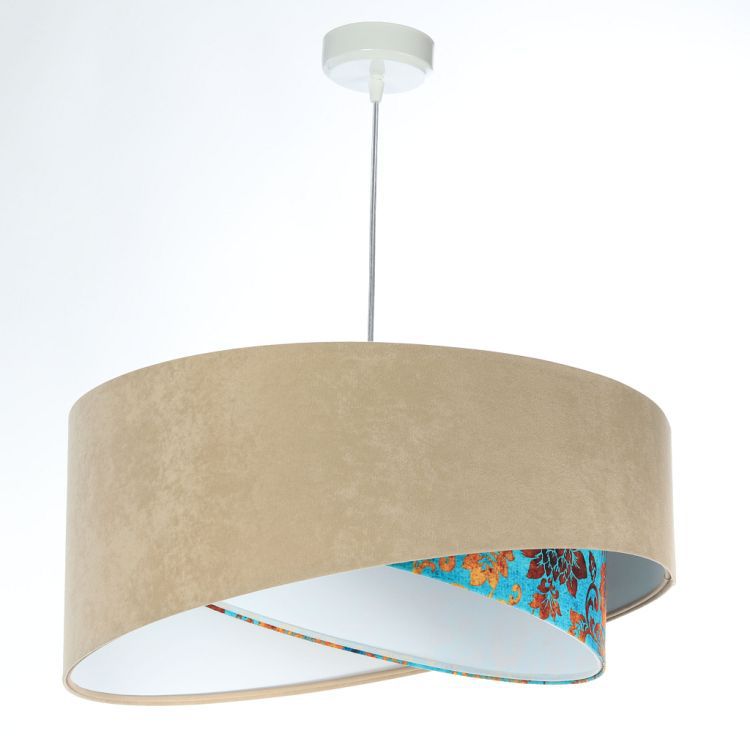Lampa Bps Koncept wisząca EMBLEM beżowa/biała 1 szt