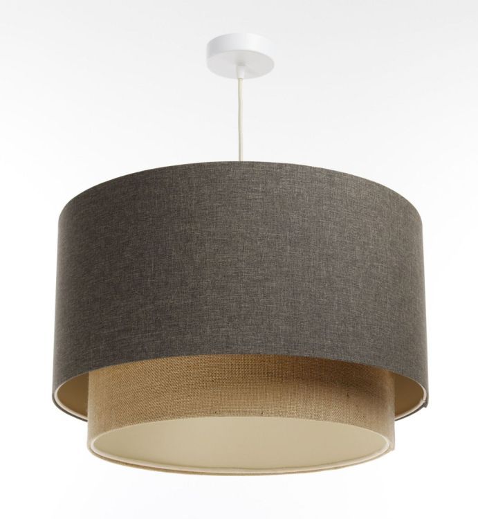 Lampa Bps Koncept wisząca ERUTAN DOUBLE 60 szara/beżowa 1 szt