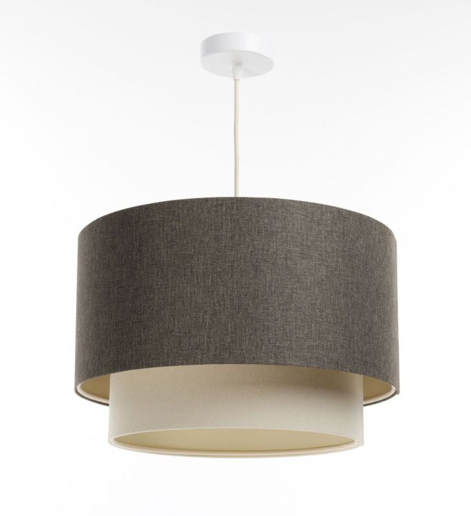 Lampa Bps Koncept wisząca ERUTAN DOUBLE 60 szara/kremowa 1 szt