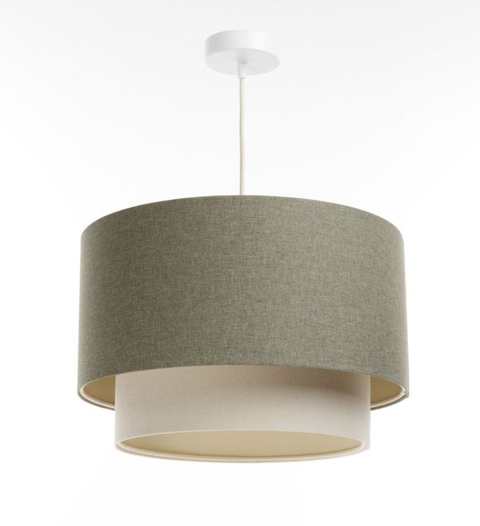 Lampa Bps Koncept wisząca ERUTAN DOUBLE 60 zielona/beżowa 1 szt
