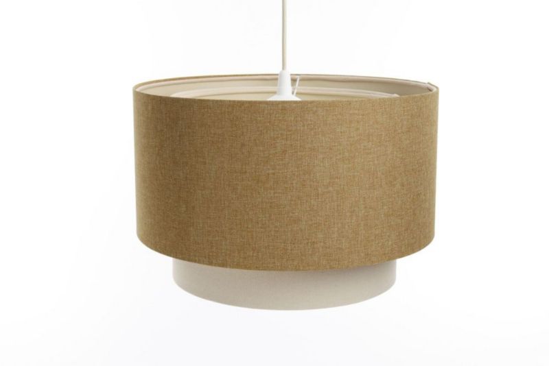 Lampa Bps Koncept wisząca ERUTAN DOUBLE RATTAN 40 żółta/kremowa 1 szt