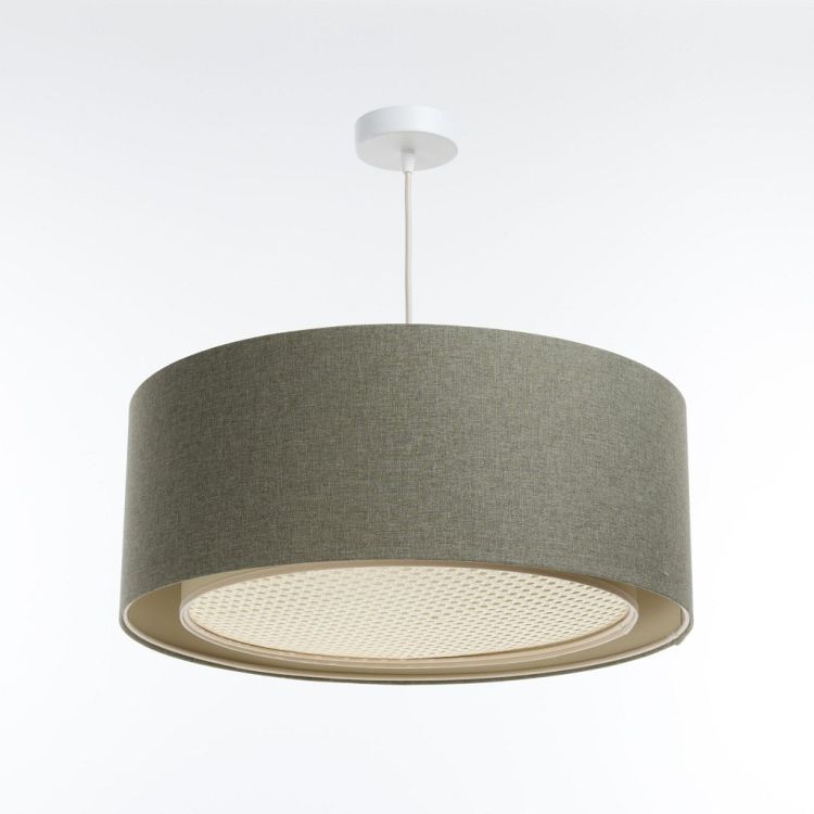 Lampa Bps Koncept wisząca ERUTAN RATTAN 50 zielona 1 szt
