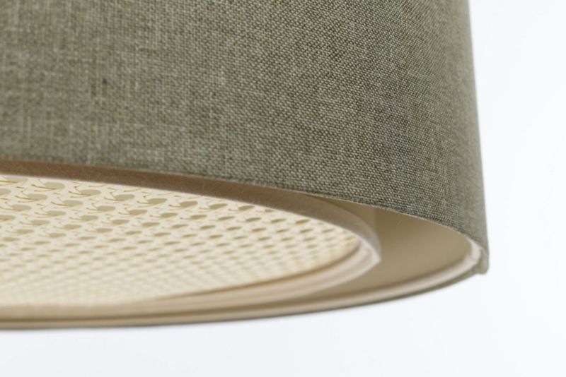 Lampa Bps Koncept wisząca ERUTAN RATTAN 50 zielona 1 szt
