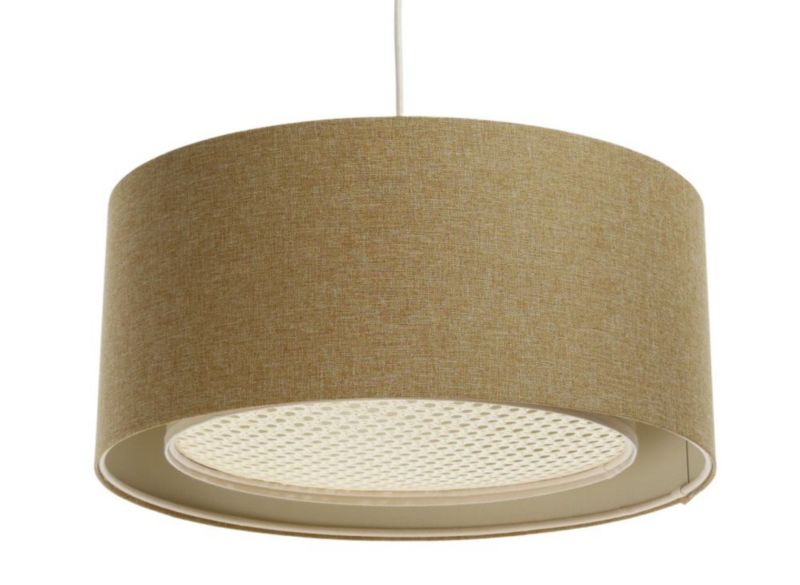 Lampa Bps Koncept wisząca ERUTAN RATTAN 60 żółta 1 szt