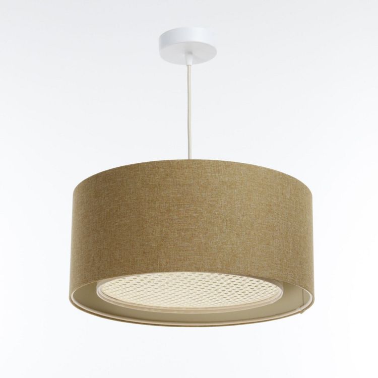 Lampa Bps Koncept wisząca ERUTAN RATTAN 60 żółta 1 szt