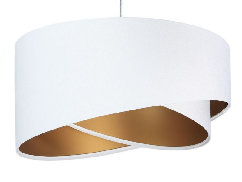 Lampa Bps Koncept wisząca GEMSTONE biała/złota 1 szt