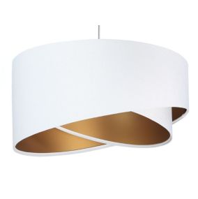 Lampa Bps Koncept wisząca GEMSTONE biała/złota 1 szt