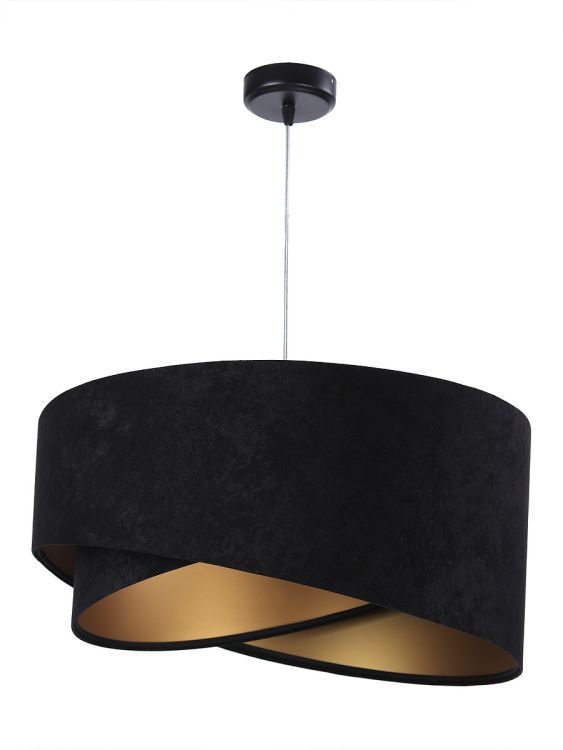 Lampa Bps Koncept wisząca GEMSTONE czarna/złota 1 szt