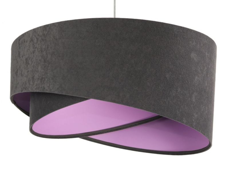 Lampa Bps Koncept wisząca GEMSTONE GRAY grafitowa/fioletowa 1 szt