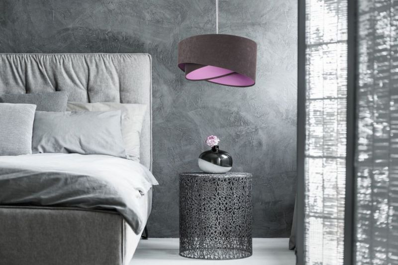 Lampa Bps Koncept wisząca GEMSTONE GRAY grafitowa/fioletowa 1 szt