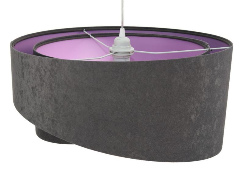 Lampa Bps Koncept wisząca GEMSTONE GRAY grafitowa/fioletowa 1 szt