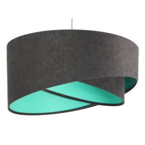 Lampa Bps Koncept wisząca GEMSTONE GRAY grafitowa/miętowa 1 szt