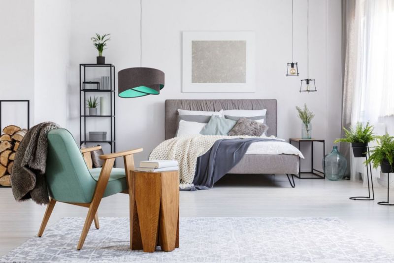 Lampa Bps Koncept wisząca GEMSTONE GRAY grafitowa/miętowa 1 szt