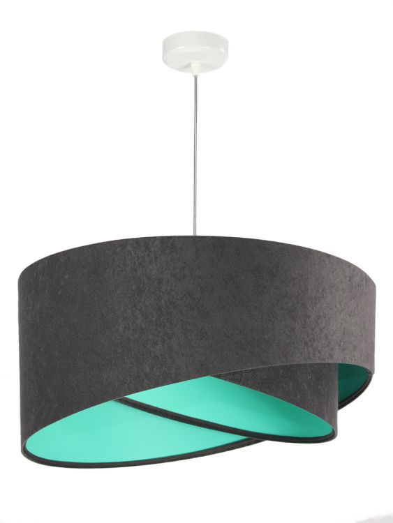 Lampa Bps Koncept wisząca GEMSTONE GRAY grafitowa/miętowa 1 szt