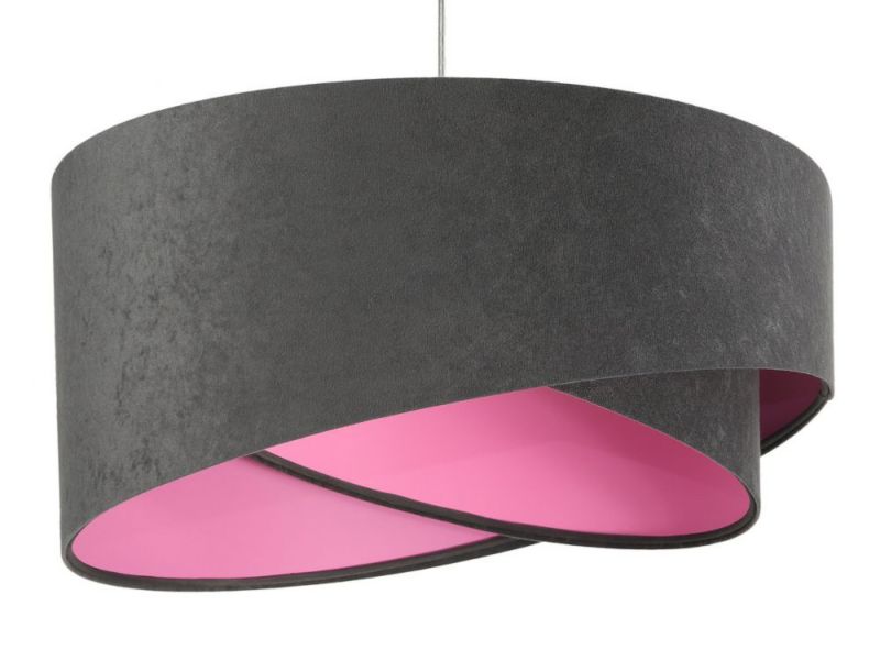 Lampa Bps Koncept wisząca GEMSTONE GRAY grafitowa/różówa 1 szt