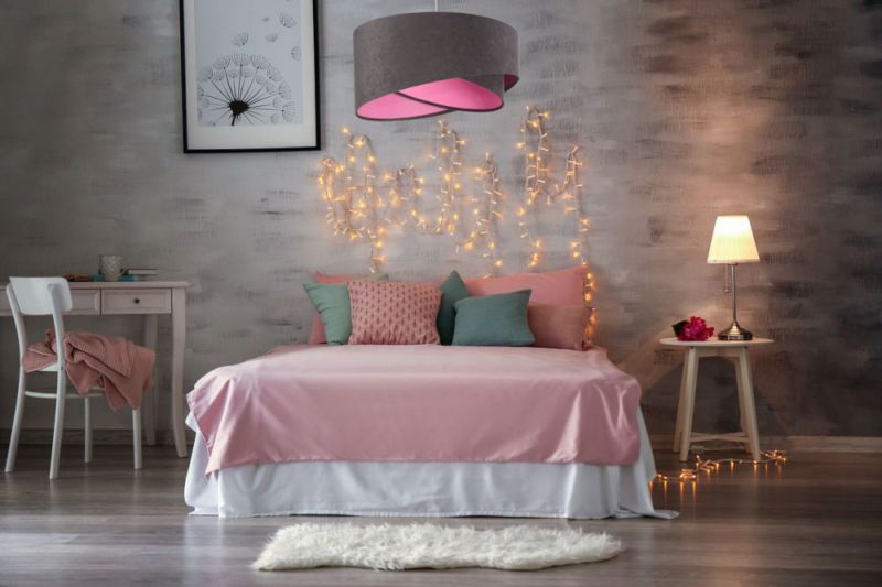 Lampa Bps Koncept wisząca GEMSTONE GRAY grafitowa/różówa 1 szt
