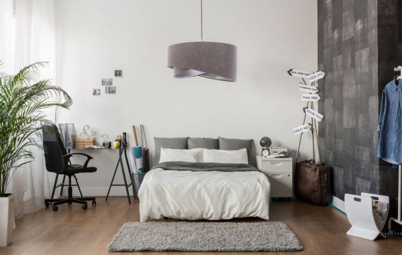 Lampa Bps Koncept wisząca GEMSTONE szara/srebrna 1 szt