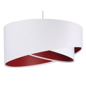 Lampa Bps Koncept wisząca GEMSTONE WHITE biała/burgundowa 1 szt