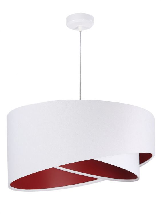 Lampa Bps Koncept wisząca GEMSTONE WHITE biała/burgundowa 1 szt