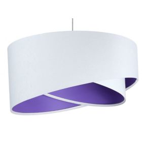 Lampa Bps Koncept wisząca GEMSTONE WHITE biała/ciemnofioletowa 1 szt