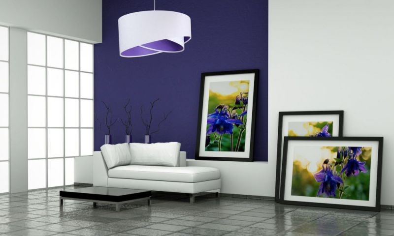 Lampa Bps Koncept wisząca GEMSTONE WHITE biała/ciemnofioletowa 1 szt