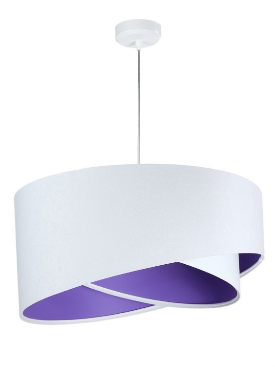 Lampa Bps Koncept wisząca GEMSTONE WHITE biała/ciemnofioletowa 1 szt