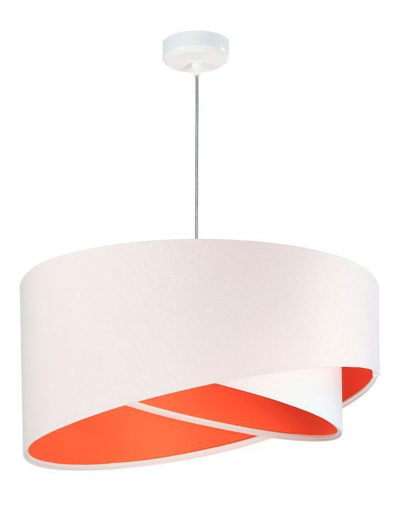 Lampa Bps Koncept wisząca GEMSTONE WHITE biała/pomarańczowa 1 szt