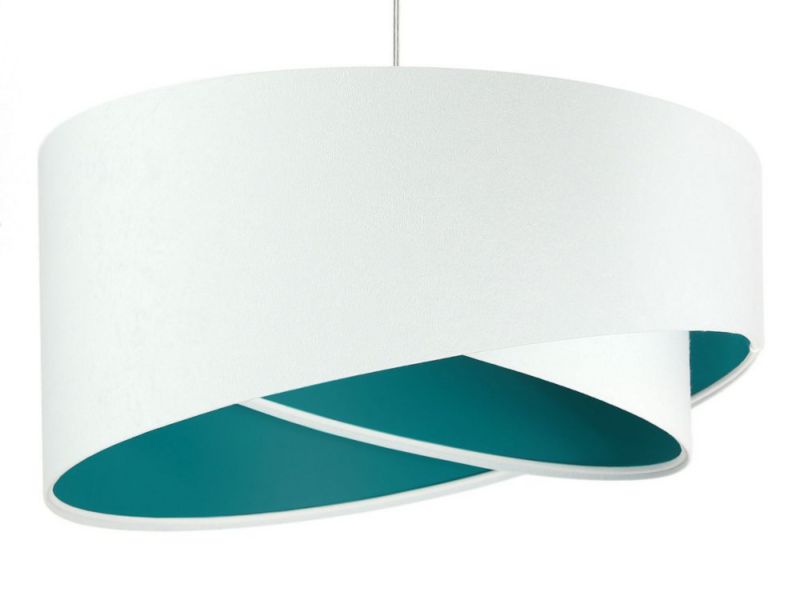 Lampa Bps Koncept wisząca GEMSTONE WHITE biała/turkusowa 1 szt