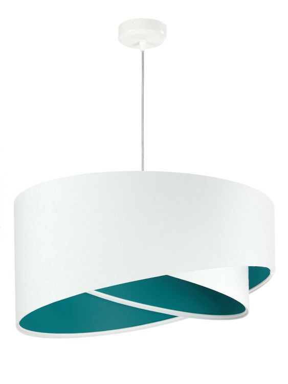 Lampa Bps Koncept wisząca GEMSTONE WHITE biała/turkusowa 1 szt