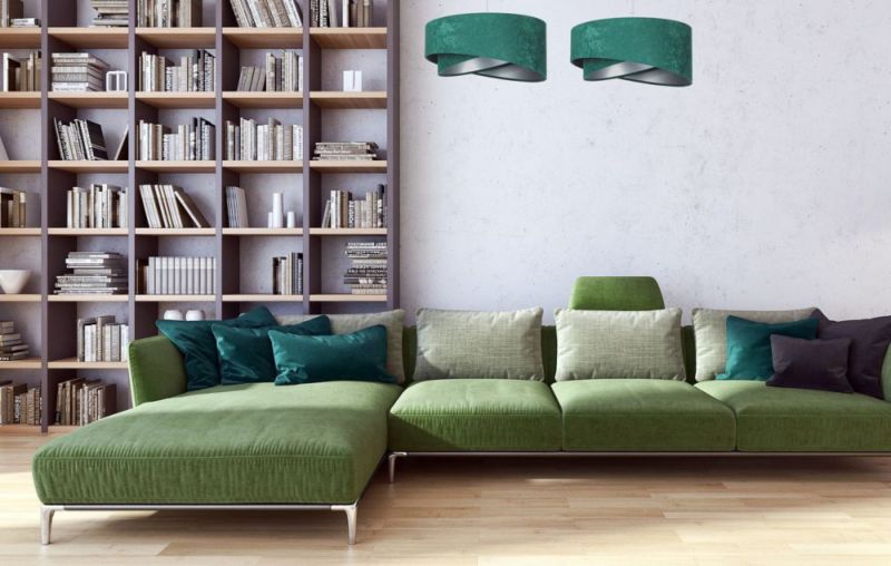 Lampa Bps Koncept wisząca GEMSTONE zielona/srebrna 1 szt
