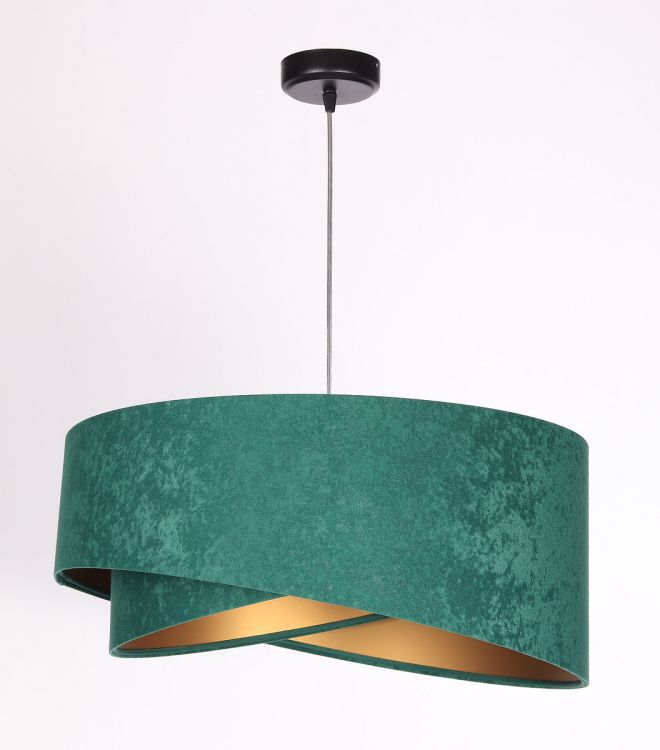 Lampa Bps Koncept wisząca GEMSTONE zielona/złota 1 szt