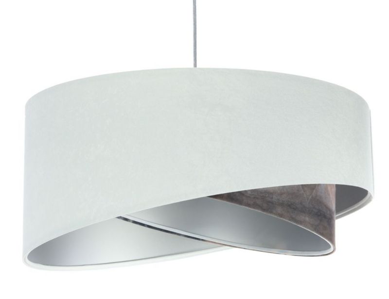 Lampa Bps Koncept wisząca GRAY DUNE biała/srebrna 1 szt