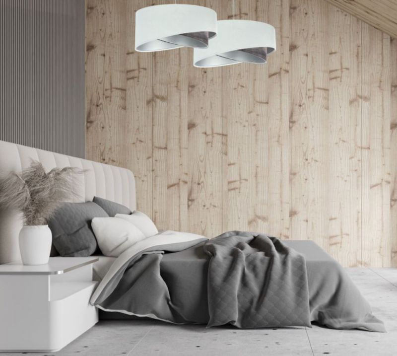Lampa Bps Koncept wisząca GRAY DUNE biała/srebrna 1 szt