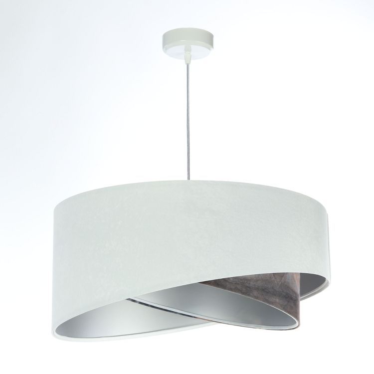 Lampa Bps Koncept wisząca GRAY DUNE biała/srebrna 1 szt